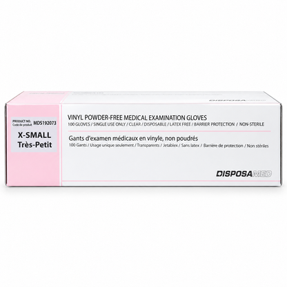 DisposaMed Vinyl Powder-Free Disposable Gloves — 1,000 Gloves per Case