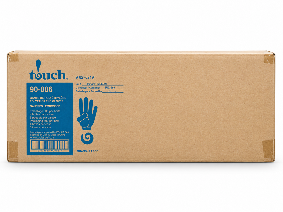 Touch disposable gloves available in Medium and Large