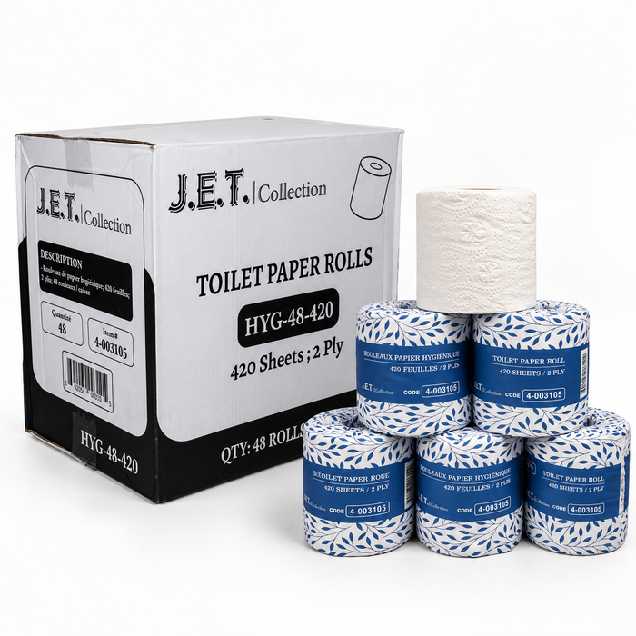 J.E.T. Collection 2-ply toilet paper rolls 48 count