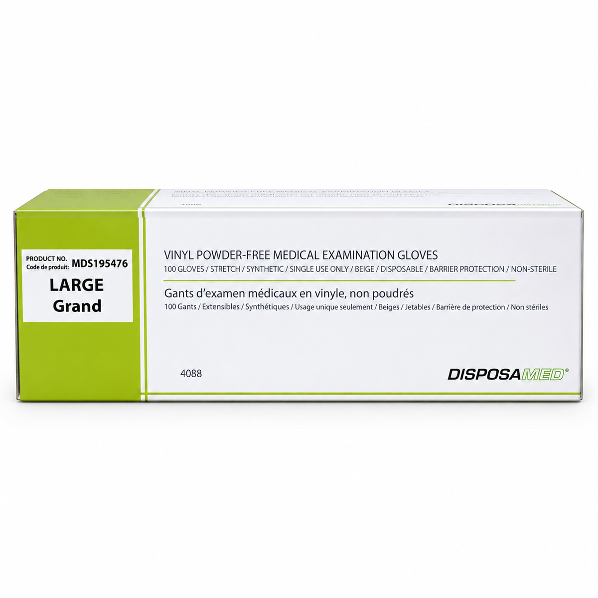 DisposaMed Vinyl Powder-Free Disposable Gloves — 1,000 Gloves per Case