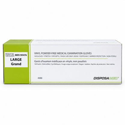 DisposaMed Vinyl Powder-Free Disposable Gloves — 1,000 Gloves per Case