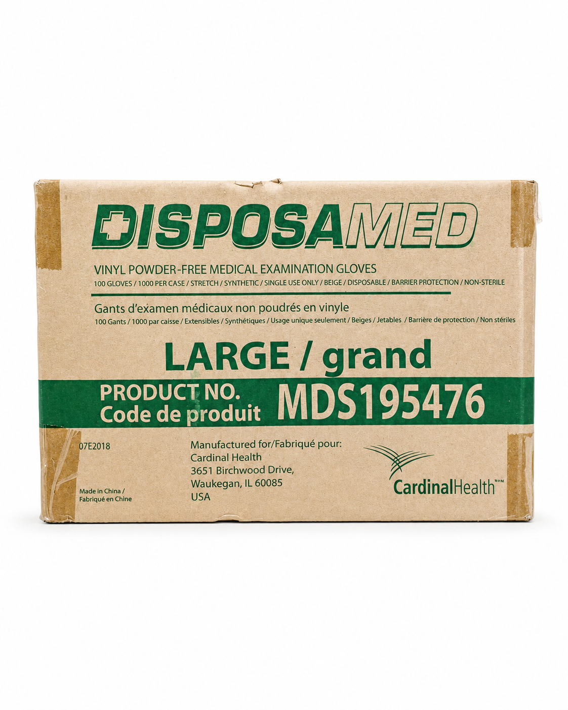 DisposaMed Vinyl Powder-Free Disposable Gloves — 1,000 Gloves per Case