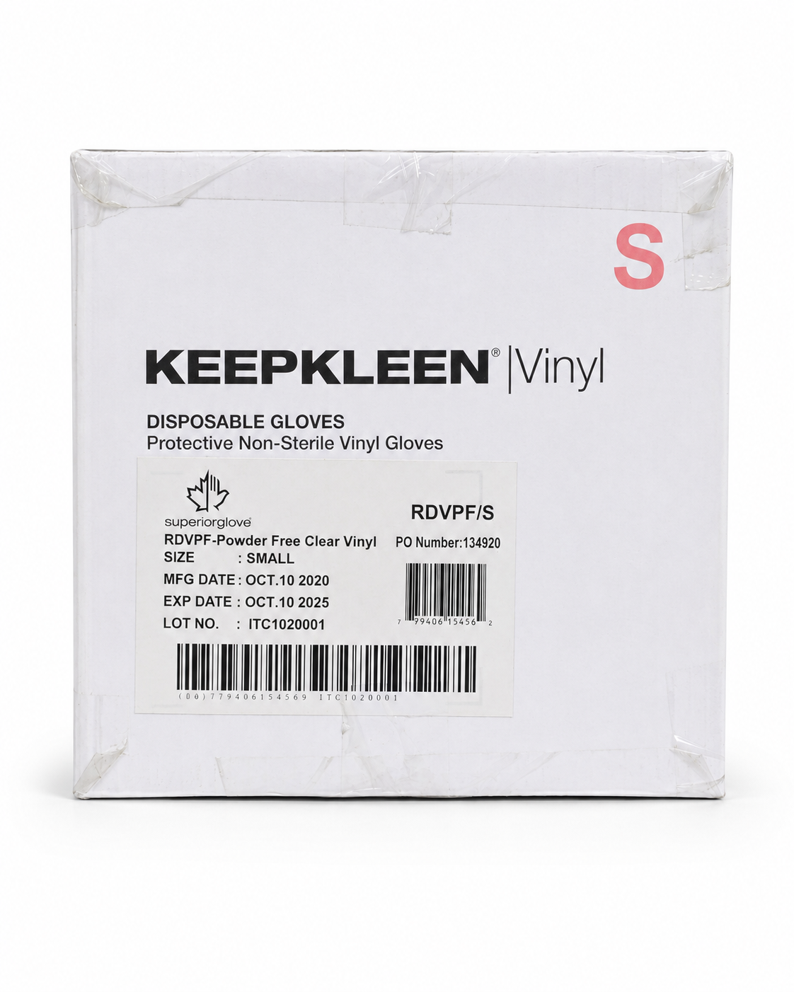 Powder-free vinyl gloves for cleaning and maintenance