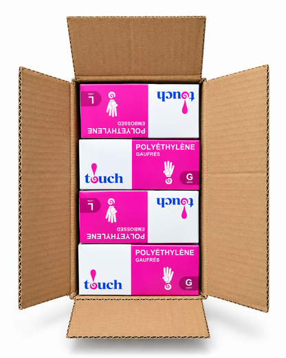 Embossed polyethylene disposable gloves 500 per box