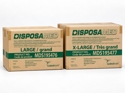 DisposaMed Vinyl Powder-Free Disposable Gloves — 1,000 Gloves per Case